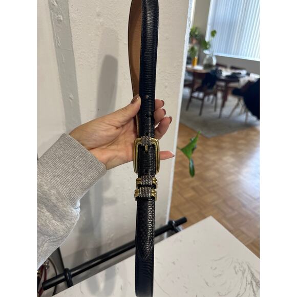 Vintage Brighton Classics Black Scally Leather 2-Toned buckle, Size XL 36, EUC - Picture 2 of 5